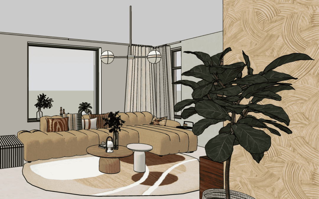 3D interieurontwerp voor een gezinswoning