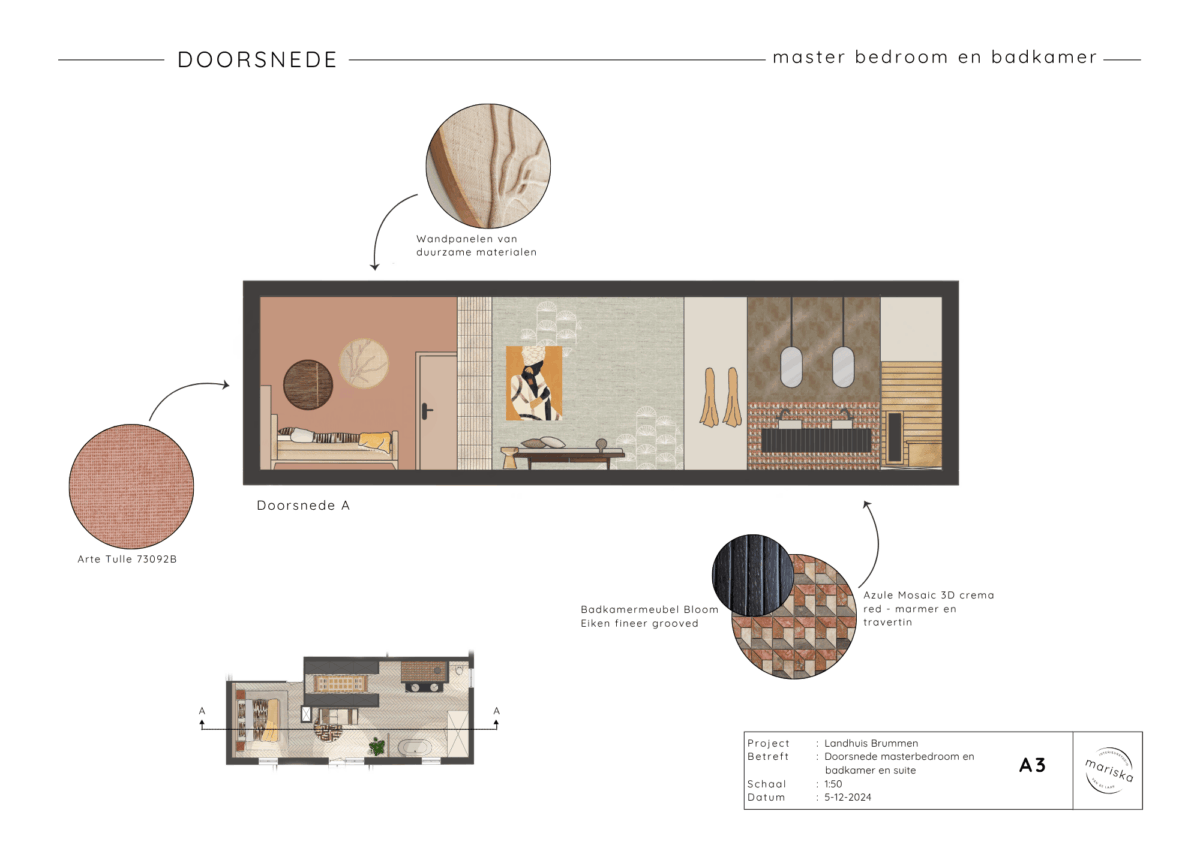 Verbouwing villa gelderland doorsnede Doorsnede verbouwing villa Gelderland