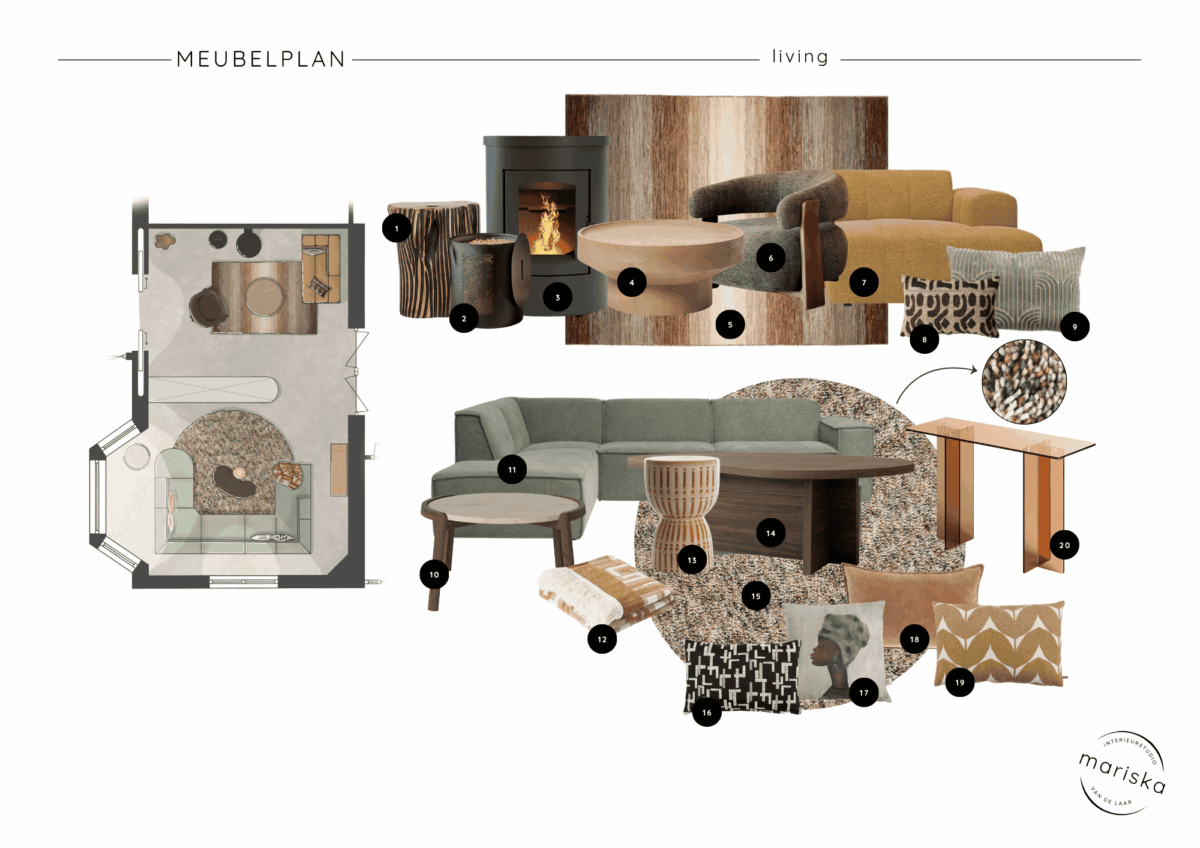 Verbouwing villa gelderland meubelplan
