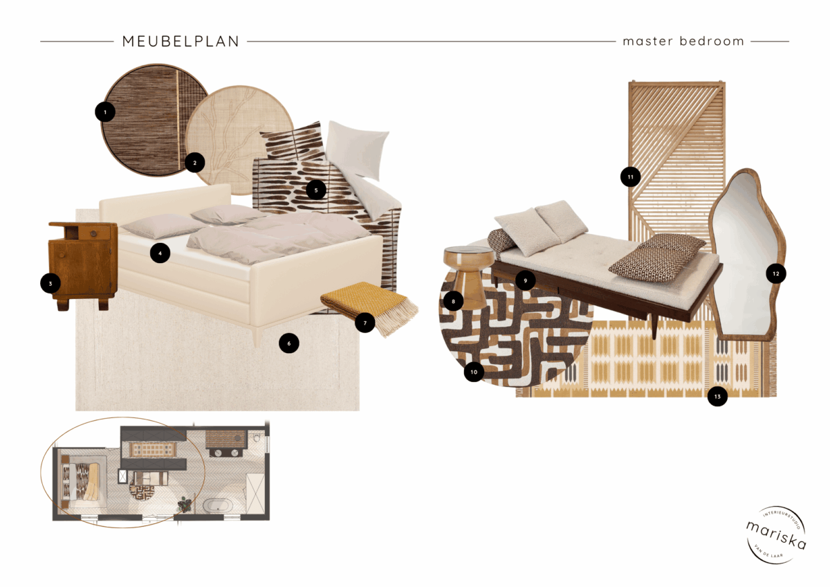 Verbouwing villa gelderland meubelplan slaapkamer