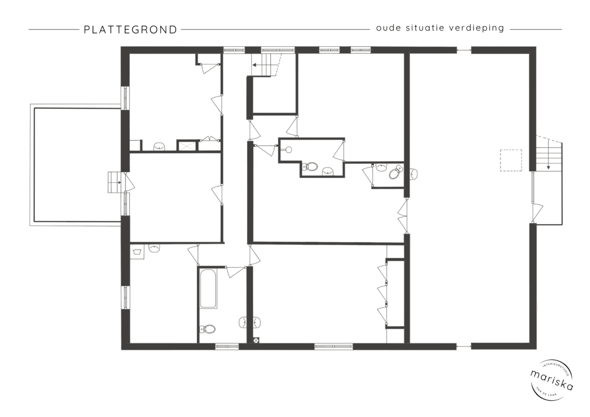Verbouwing villa gelderland verdieping oud
